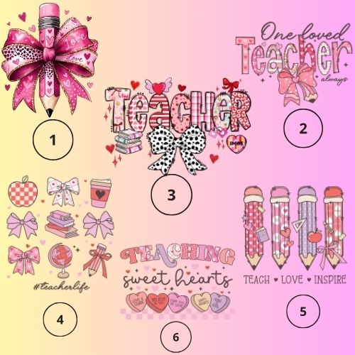 Teacher Love Valentine Design Bundle