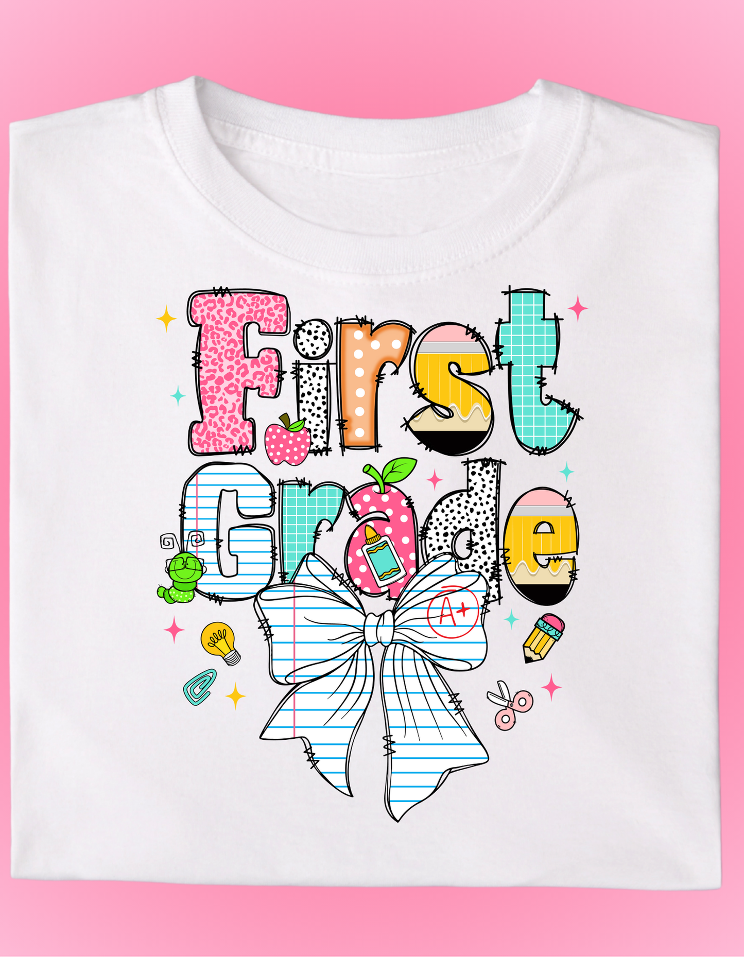 Girl Back to School Shirts (Bow)