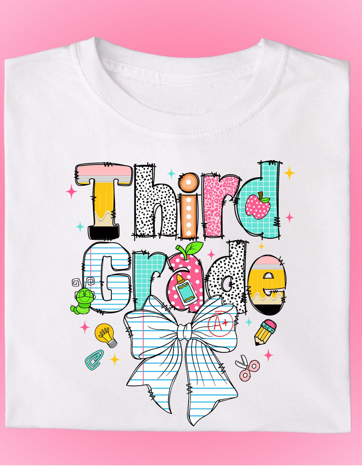 Girl Back to School Shirts (Bow)