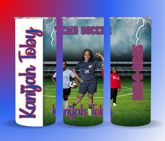 Soccer 20 oz Tumbler Template